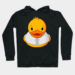 Lung Cancer Awareness Rubber Duck Hoodie